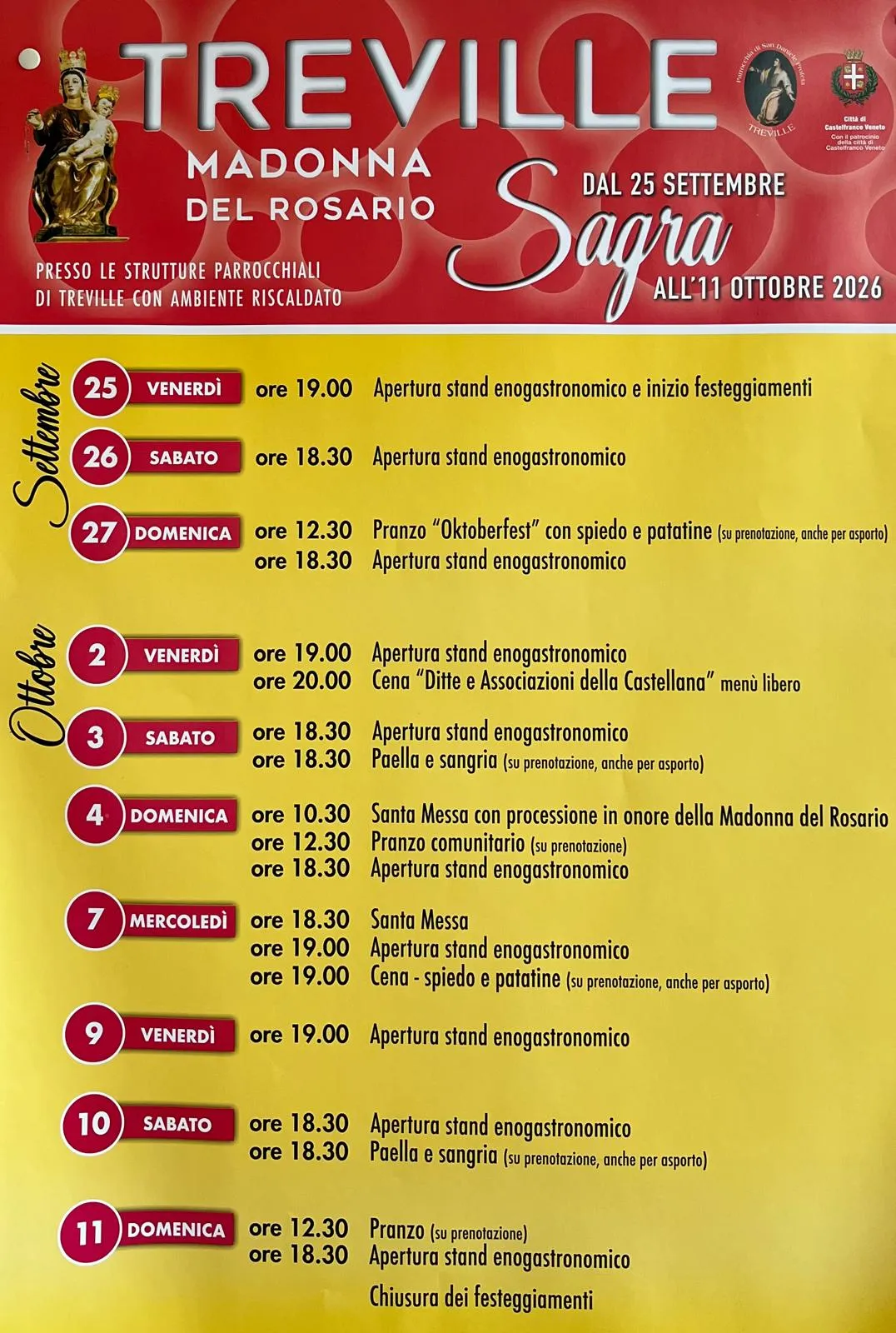 Sagra Madonna del Rosario - Cena con spiedo e patatine