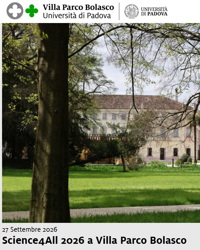 Science4All 2026 a Villa Parco Bolasco